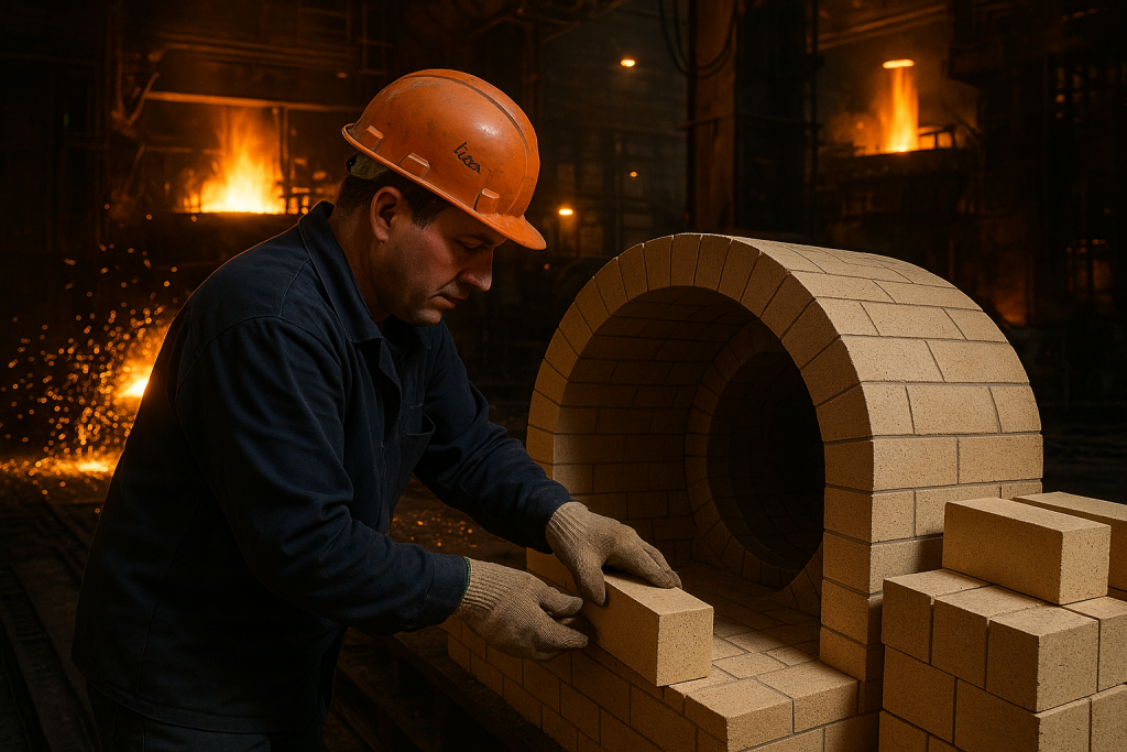 آجر نسوز برای ساخت کوره صنعتی صنایع فولاد