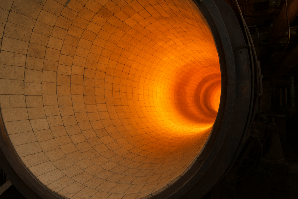 کاربرد آجر نسوز در کوره‌های دوار سیمان | انتخاب صحیح برای افزایش عمر و بهره‌وری کوره