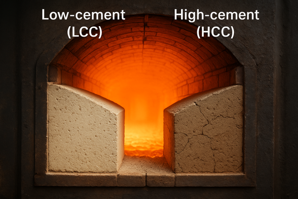 تأثیر جرم‌های آلومینی کم سیمان و پر سیمان در افزایش دوام و کارایی کوره‌های صنعتی