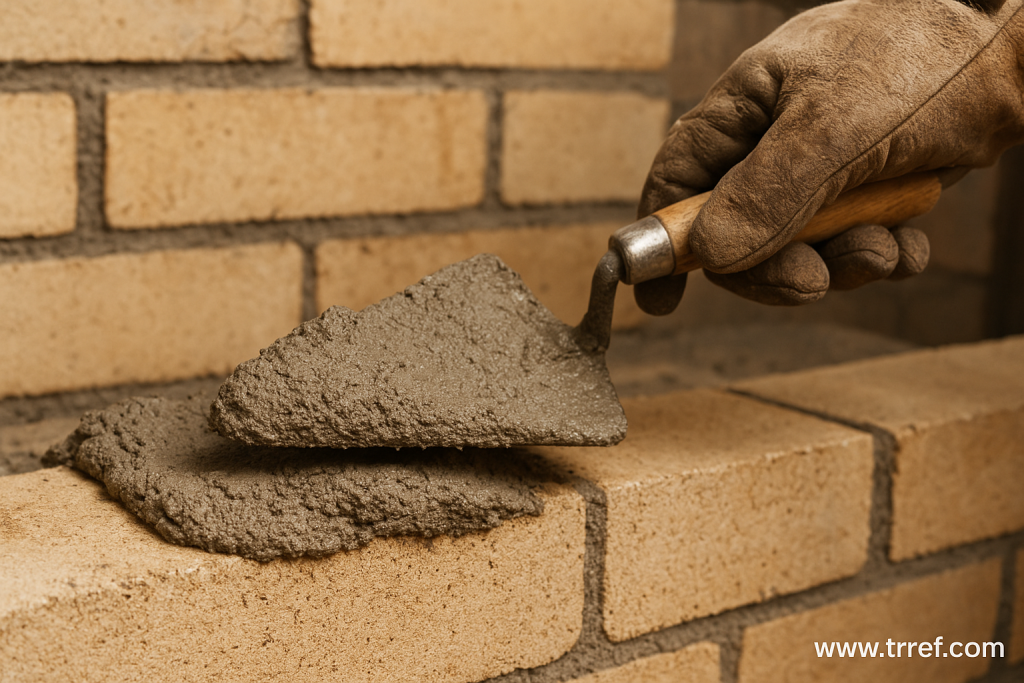 اعمال ملات نسوز آلومینایی در اتصالات آجر کوره قوس – فرآورده‌های نسوز تبریز